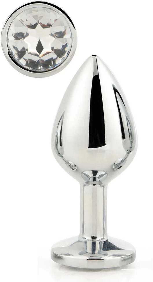 Dream Toys GLEAMING LOVE Sidabrinis PLUG MEDŽIAGA