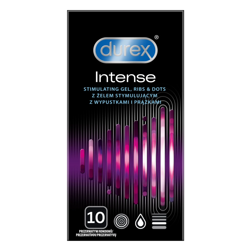 „Durex Intense“ briaunoti ir taškuoti 10 vnt.
