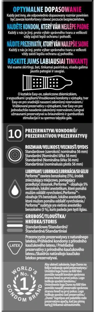 „Durex Mutual Pleasure“ prezervatyvai 10 vnt.