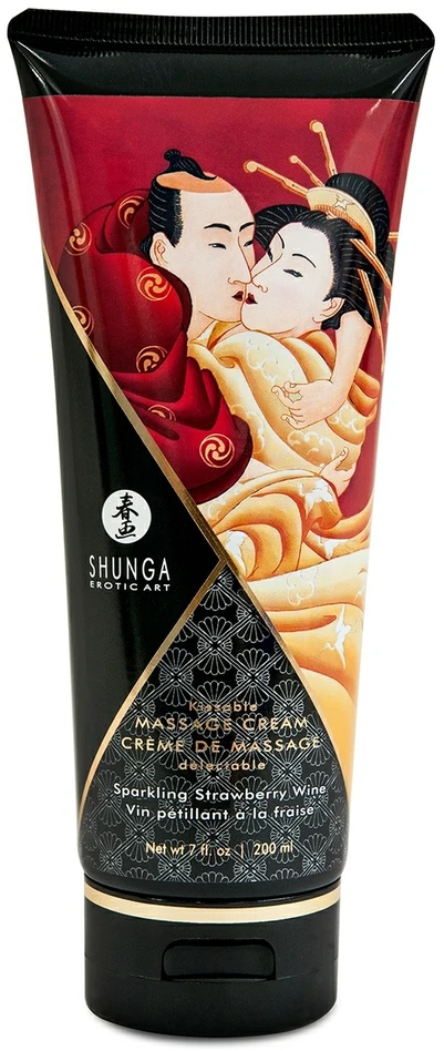 CREAM Shunga - Massage Kreminis Strawberry 200 ml