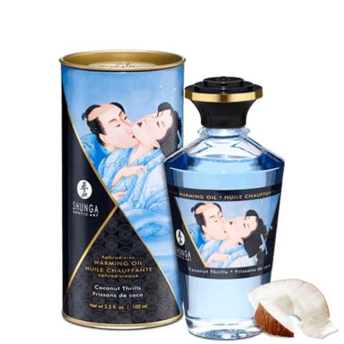 „Shunga“ – afrodiziakas, šildantis kokosų aliejus, 100 ml