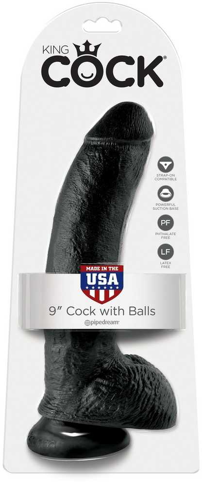 King Cock Dark KC 9" varpa su kiaušiniais, tamsi