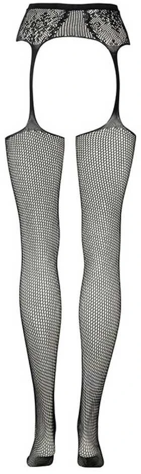 Shots Le Desir Fishnet and lace garterbelt stockings Juodas O/S