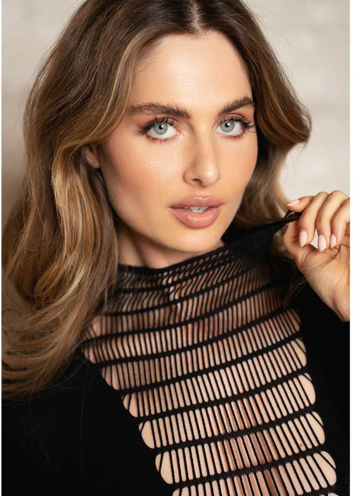 Shots Le Désir Kalyke XXIII - Bodystocking with Turtleneck Juodas OS