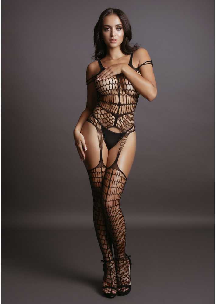Shots Le Desir Shredded Bodystocking Juodas O/S