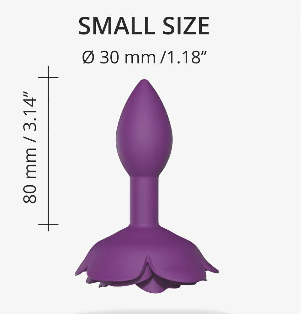 Love To Love Smooth analinis kamštis, rožė, įvairūs dydžiai S-L