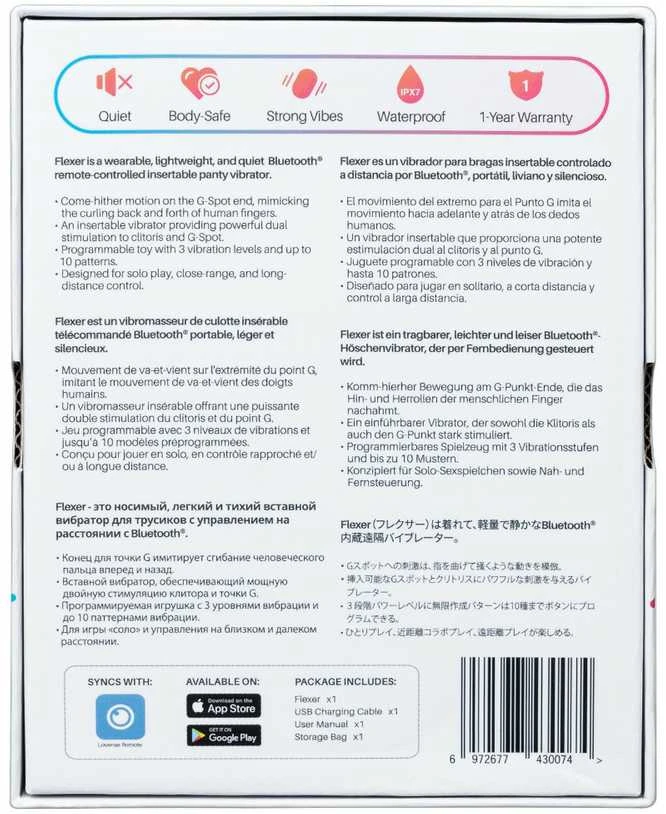 Lovense - Flexer įdedamas dvigubas kelnaičių vibratorius