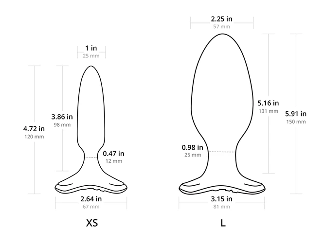 Lovense - Hush 2 Butt Plug L 57 mm