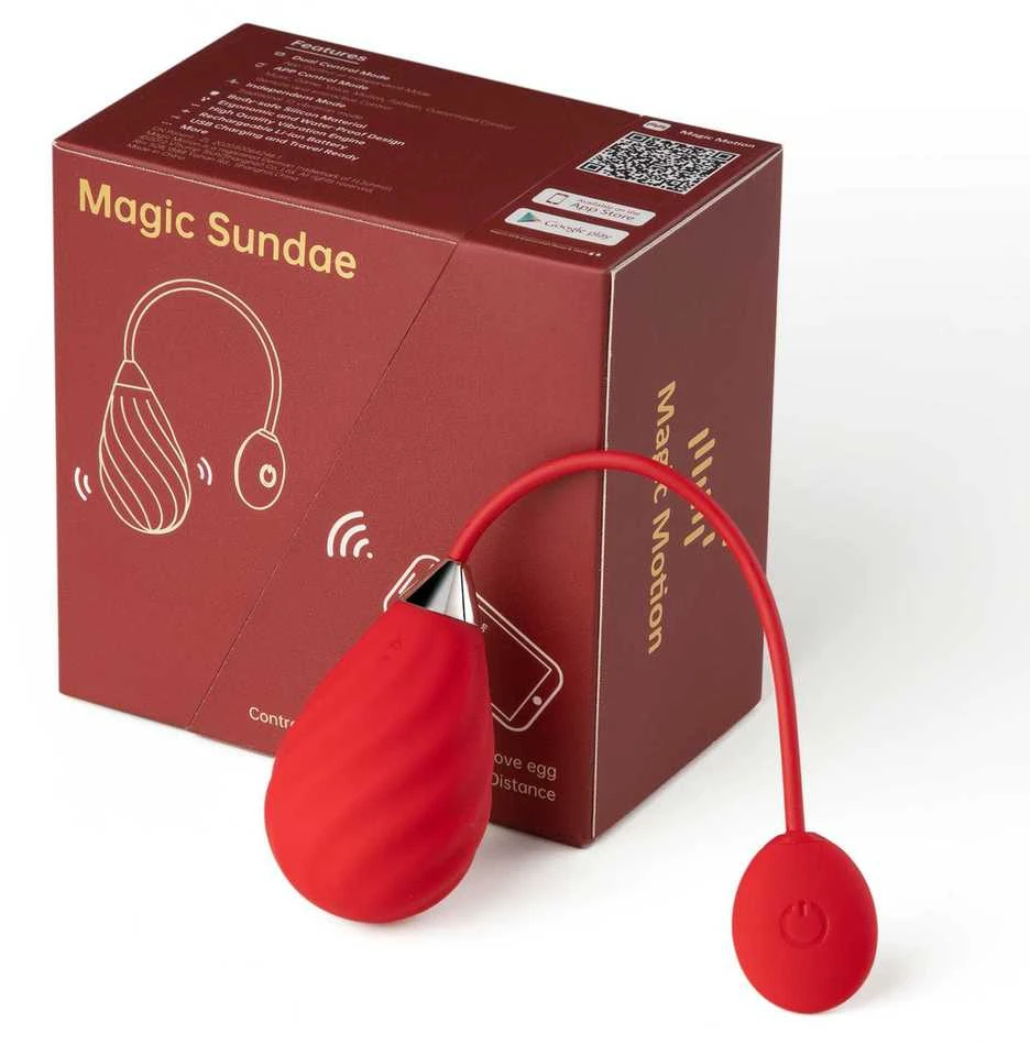 Magic Motion - Magic Sundae App Controlled Love Egg Raudona