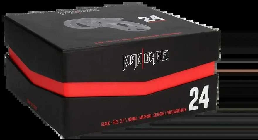 Mancage By Shots 24 modelis - "Chastity Cage" - 3,5'' / 9 cm - juodas