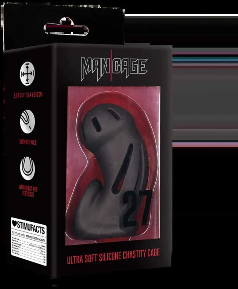 „Mancage By Shots“ modelis 27 – itin minkštas silikoninis skaistumo narvas
