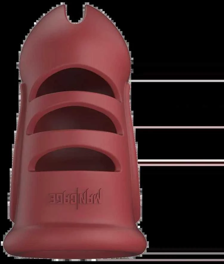 Mancage By Shots 28 modelis - Ultra Soft Silicone Chastity Cage - Raudona