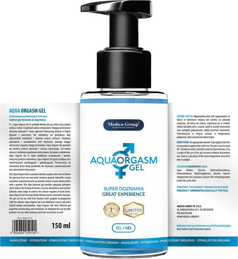Medica MEDICA GROUP _ AquA Orgazmas gelis orgazmui stimuliuoti 150ml