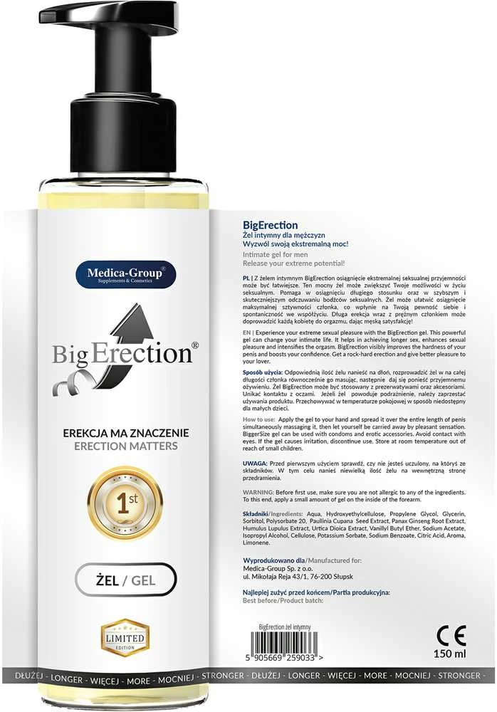 Medica MEDICA-GROUP_Big Erection intymus gelis vyrams 150ml
