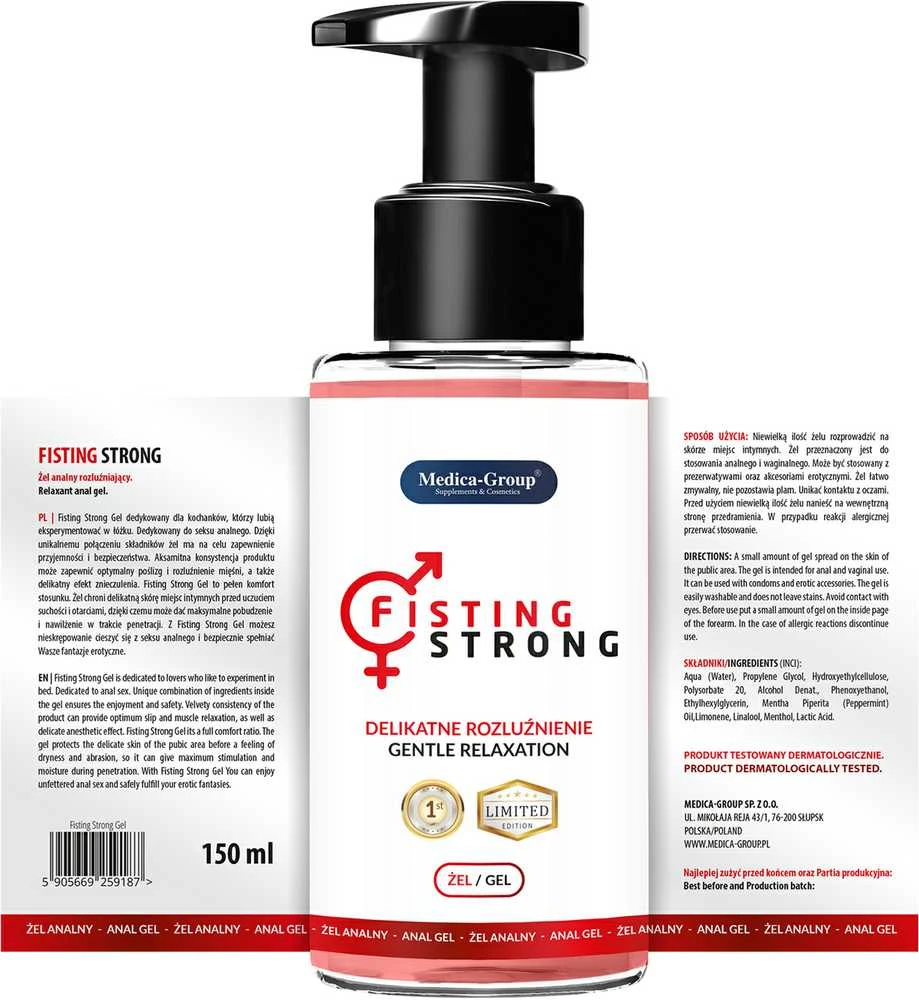 Medica MEDICA-GROUP_Fisting Stiprus analinis gelis raumenims ir išangei atpalaiduoti 150ml