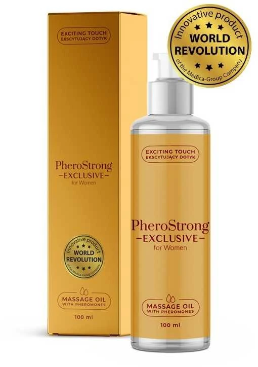 Masažo aliejus PheroStrong Exclusive For Women, su feromonais, 100 ml