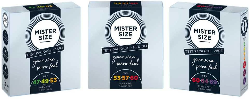 Mister Size Prezervatyvai Prezervatyvai tinka 53mm 57mm 60mm 3vnt..