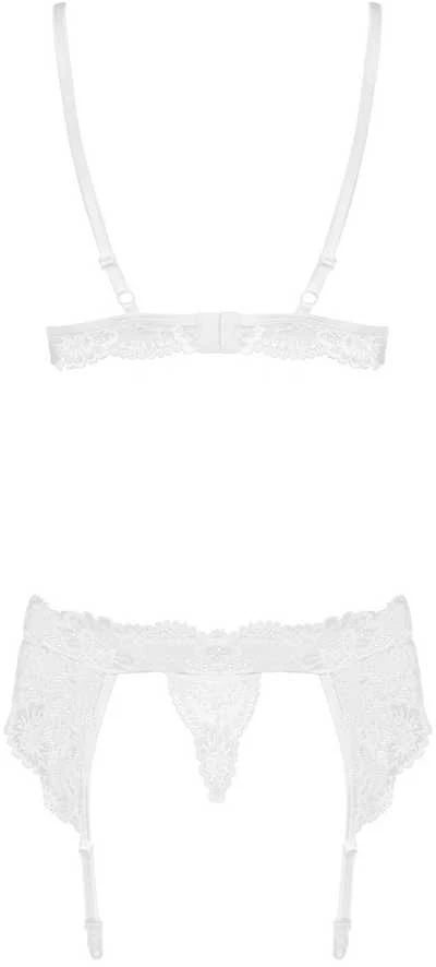 Obsessive - 810-SEG-2 Set 3 pcs Baltas S/M 3 dalių apatinių komplektas