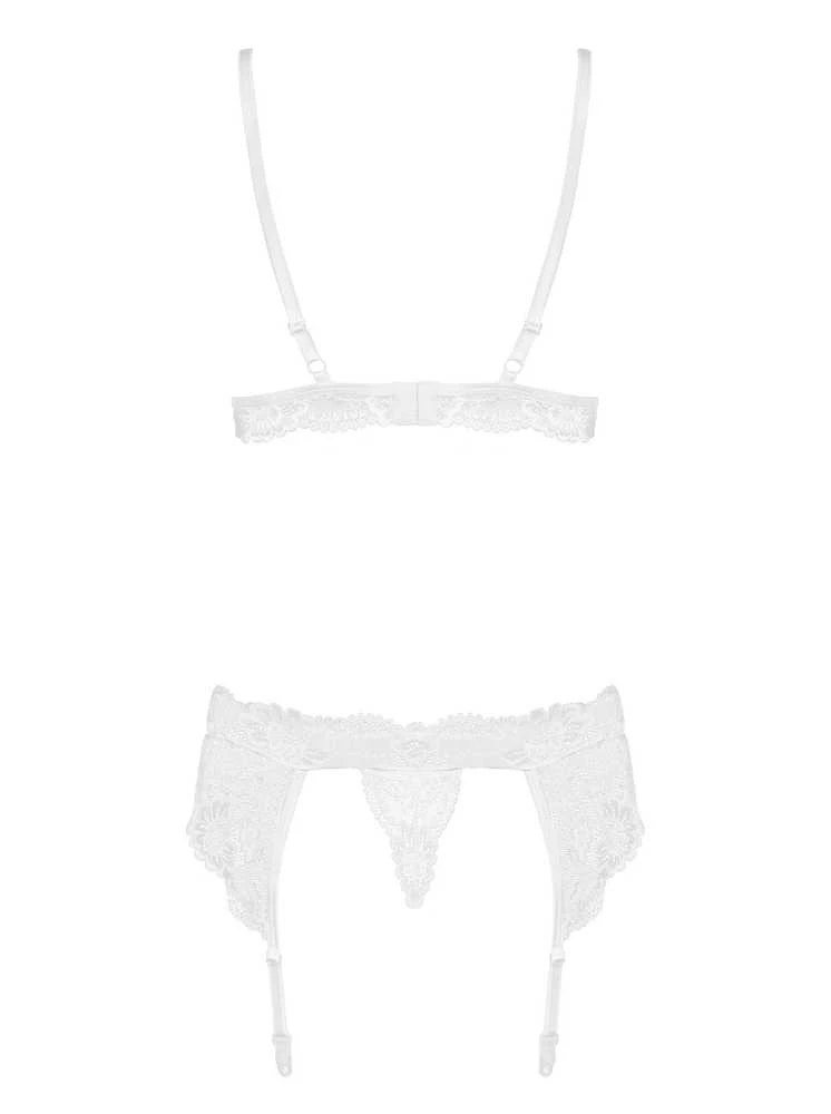 Obsessive - 810-SEG-2 Set 3 pcs Baltas S/M 3 dalių apatinių komplektas