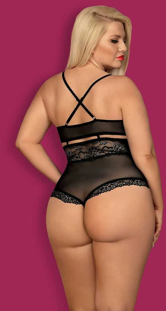 Obsessive - 838-TED-1 Teddy Open Crotch Juodas S/M