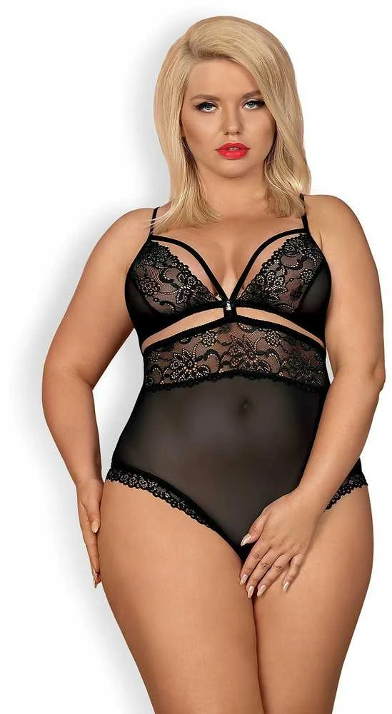 Obsessive - 838-TED-1 Teddy Open Crotch Juodas S/M