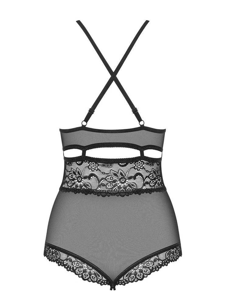 Obsessive - 838-TED-1 Teddy Open Crotch Juodas S/M