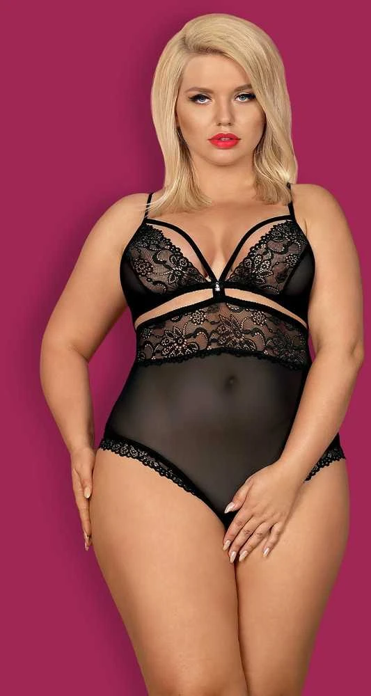 Obsessive - 838-TED-1 Teddy Open Crotch Juodas S/M