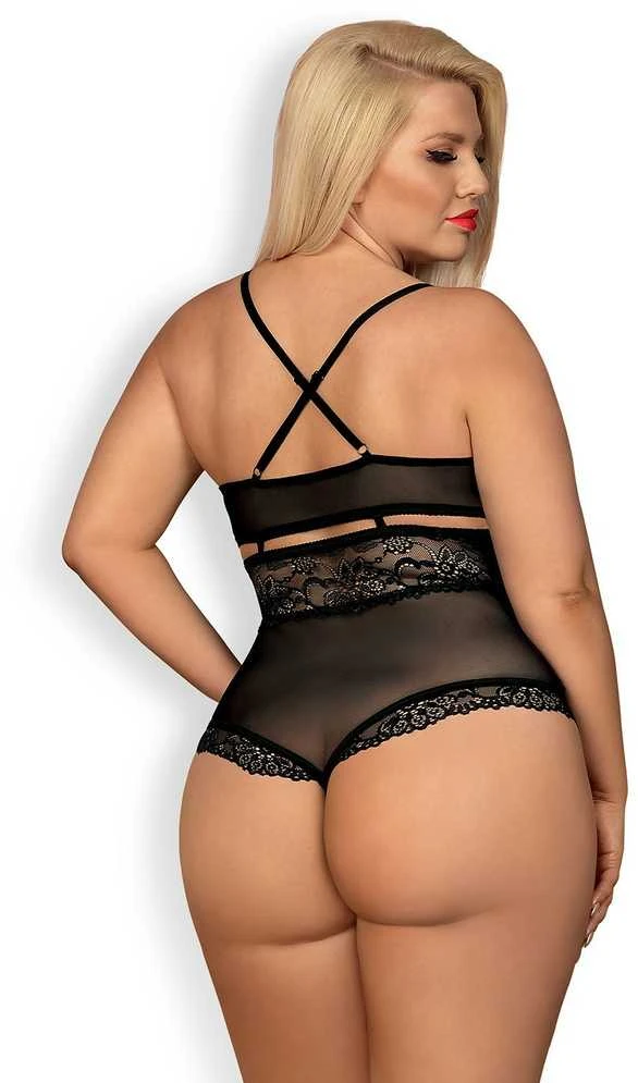 Obsessive - 838-TED-1 Teddy Open Crotch Juodas S/M