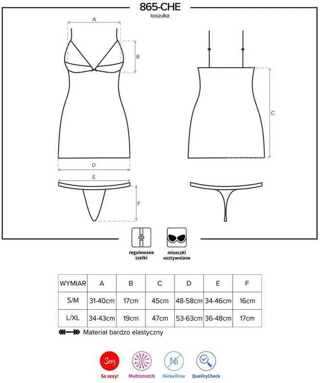 Obsessive – 865-CHE-1 marškinėliai ir stringai S/M