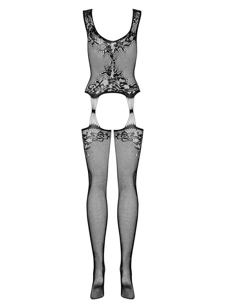 Obsessive - Bodystocking F221 Juodas XL/XXL