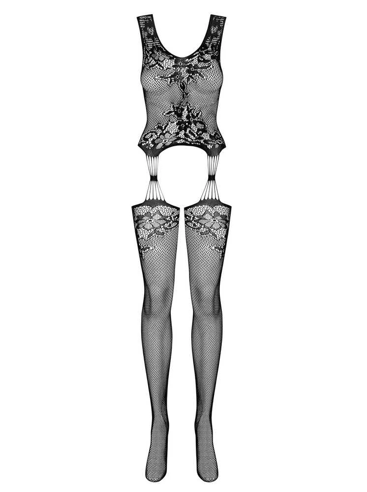 Obsessive - Bodystocking F221 Juodas XL/XXL
