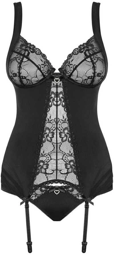 Obsessive - Heartina Corset & Thong Juodas S/M