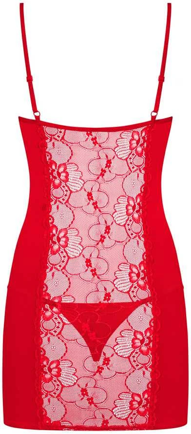 Obsessive – Heartina chemise ir stringai raudoni S/M