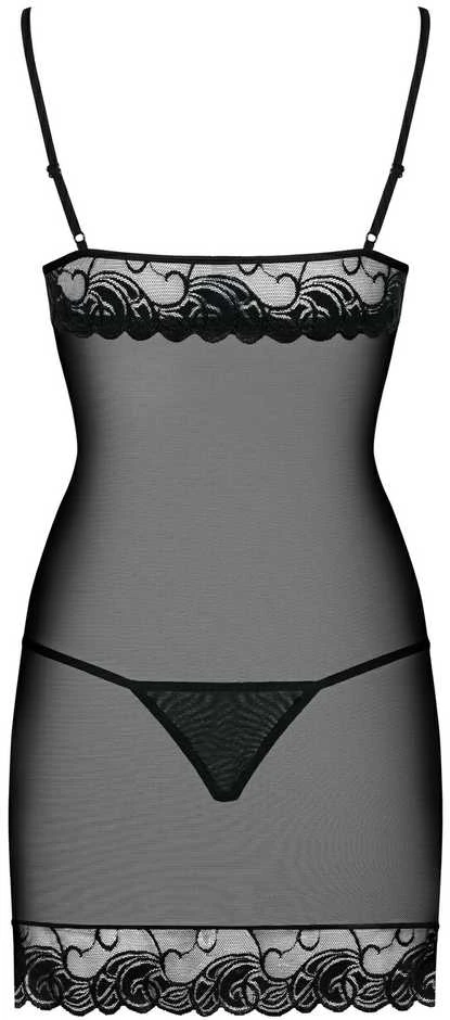 Obsessive - Wonderia chemise & thong juodas S/M