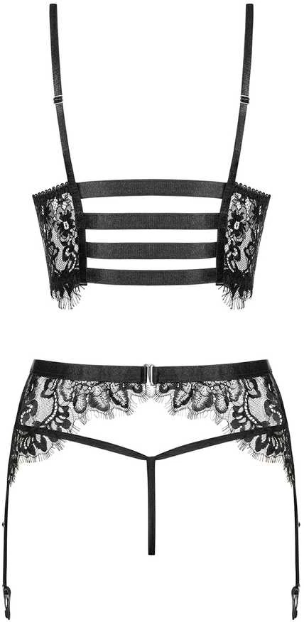Obsessive - Lashy Set L/XL 3 dalių apatinių komplektas