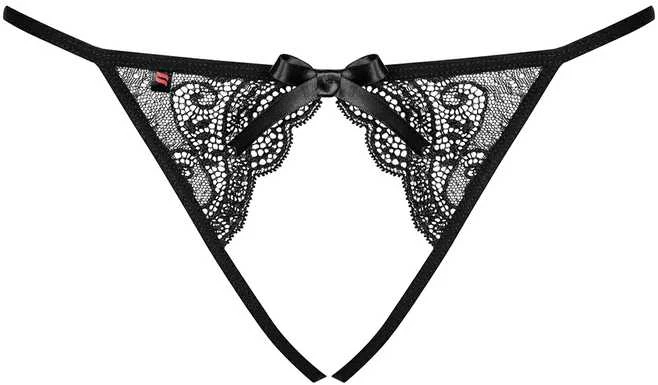 Obsessive - Miamor kelnaitės be tarpukojo Juodas L/XL