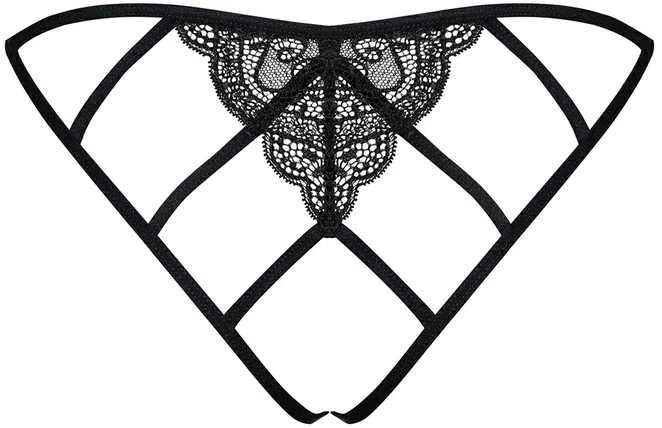 Obsessive - Miamor kelnaitės be tarpukojo Juodas L/XL