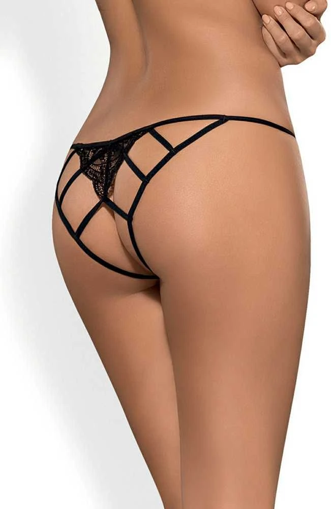 Obsessive - Miamor kelnaitės be tarpukojo Juodas L/XL