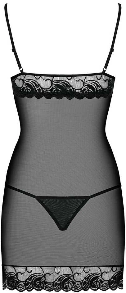 Obsessive - Wonderia chemise & thong juodas L/XL