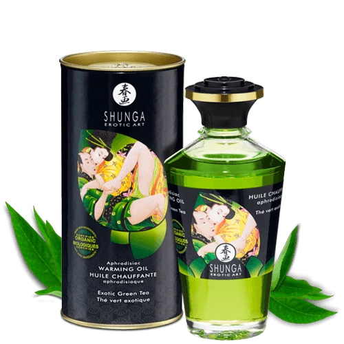 Shunga - Aphrodisiac Warming Oil Žalias Tea 100 ml