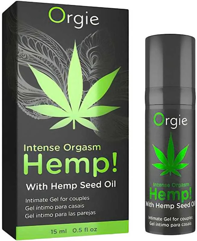 Orgie Intense Orgasm Hemp Stimuliuojantis gelis su kanapių sėklų aliejumi (15 ml)