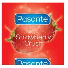 Pasante Healthcare „Pasante Strawberry Crush“ prezervatyvai, dideliais kiekiais, 144 vnt.