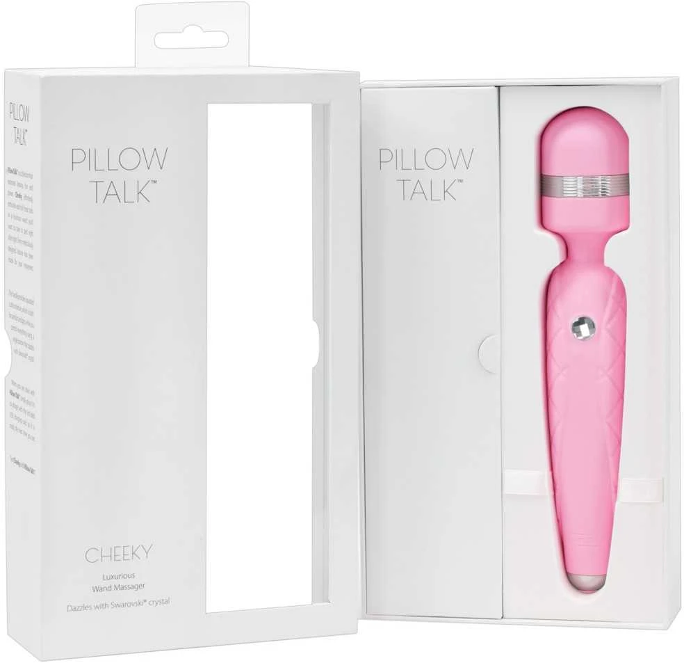 Rožinė Pillow Talk - Cheeky Wand Massager Rožinė
