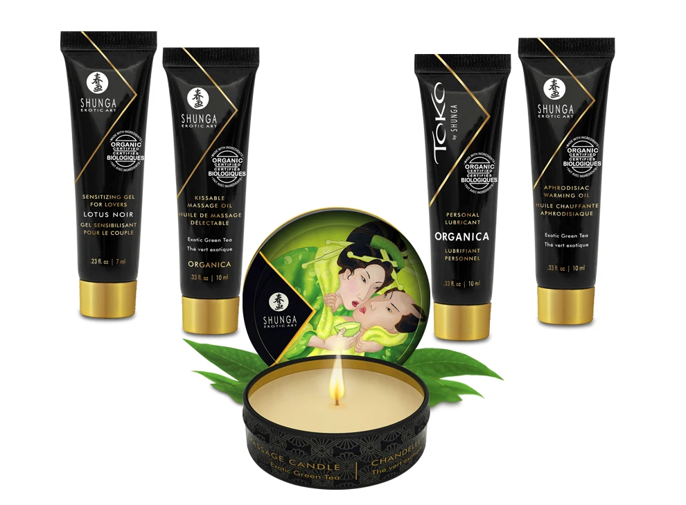 Geisha Secret Kit Exotic Green Tea masažo rinkinys