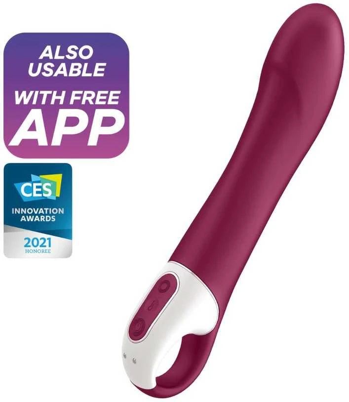 Satisfyer Big Heat šildomas violetinis vibratorius