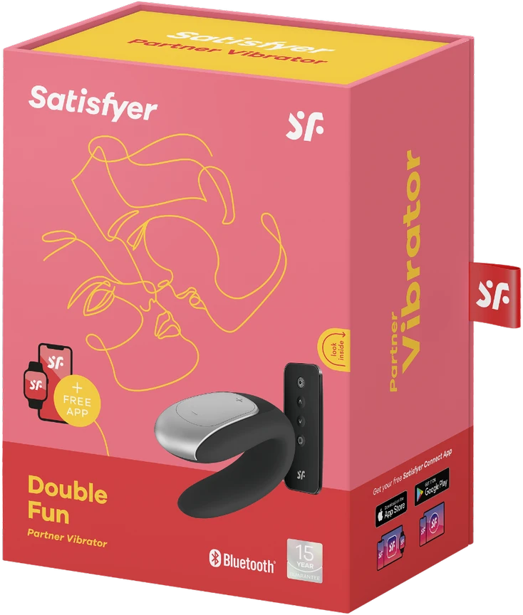 SATISFYER DOUBLE FUN CONNECT APP Juodas