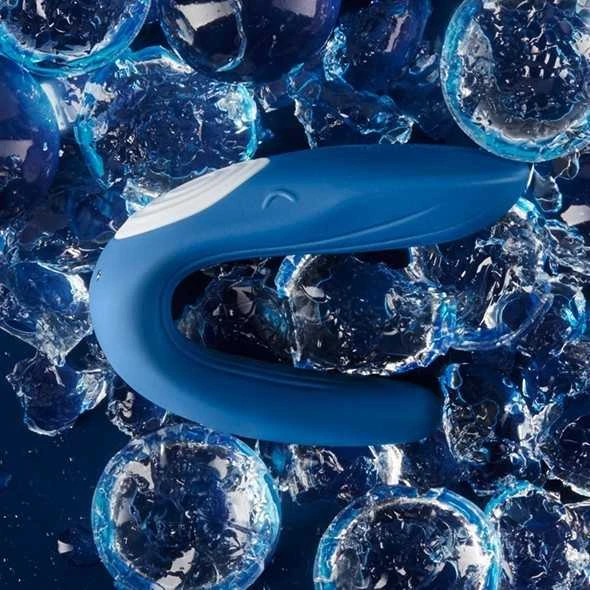 Satisfyer Double Whale Partner Vibratorius poroms valdomas programėle
