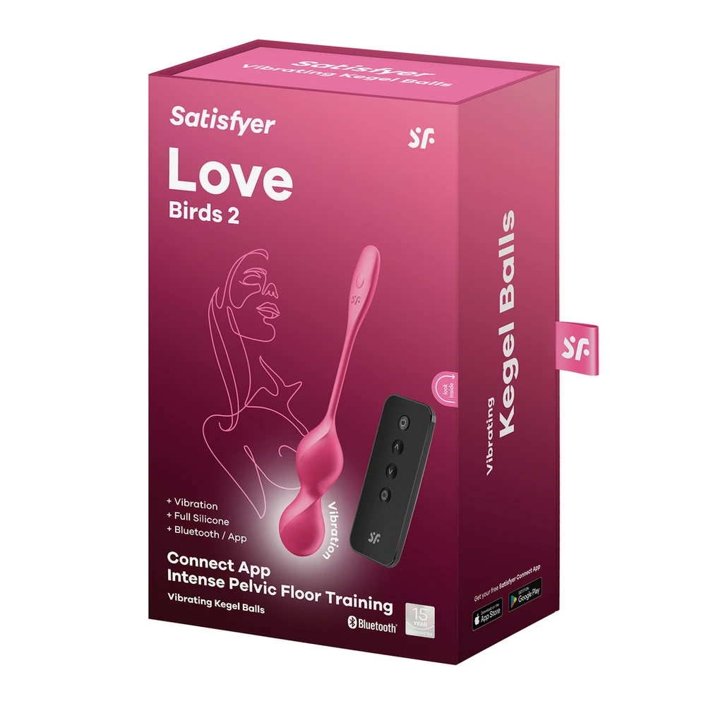 „SATISFYER LOVE BIRDS 2 CONNECT“ PROGRAMĖLĖ RAUDONA