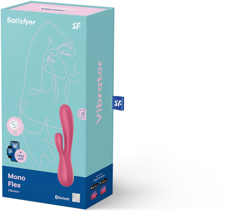 Satisfyer Mono Flex Raudon klitorio ir G taško stimuliatorius