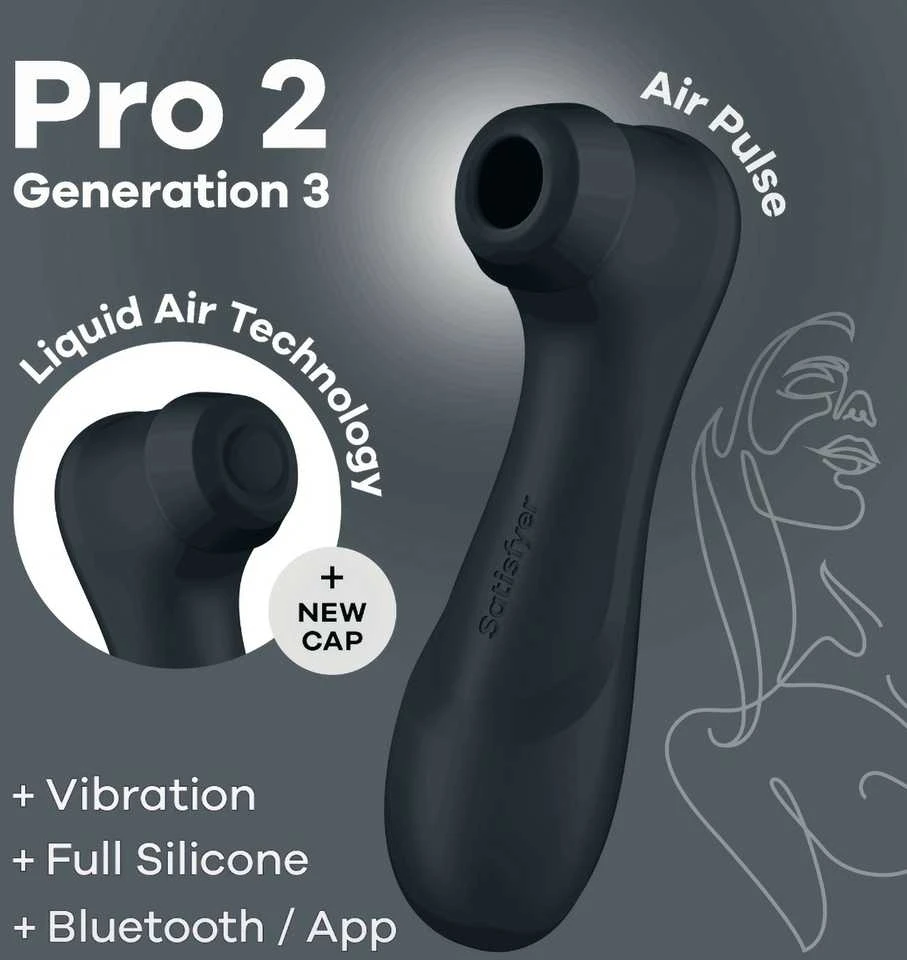 Satisfyer – Pro 2 Generation 3 App Controlled Juodas